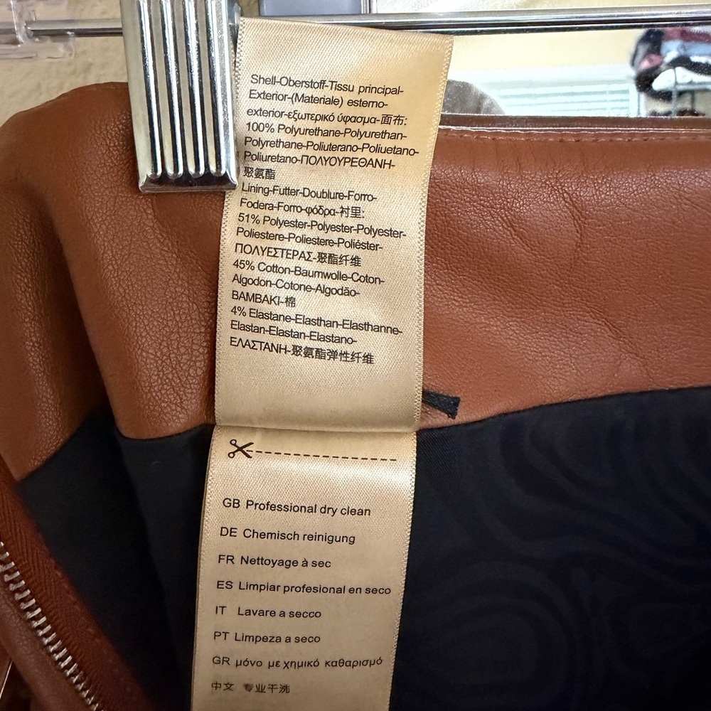 Scotch & Soda Tan Leather Pencil Skirt - Picture 5 of 5